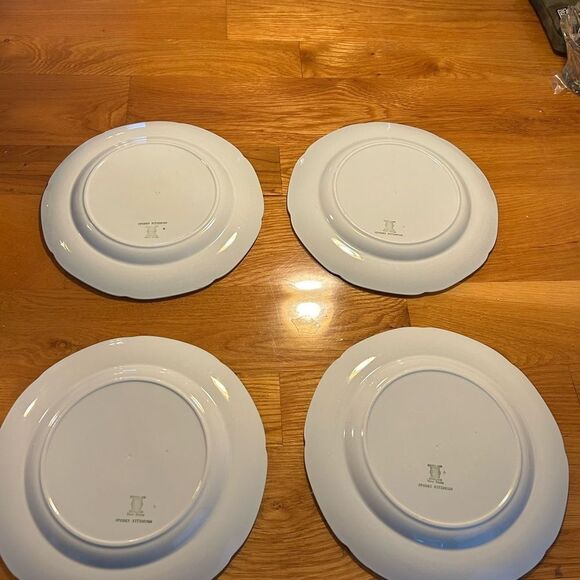 4 Beautiful Vintage Spode, Fitzhugh green China 10.25" Dinner Plates - Picture 7 of 8